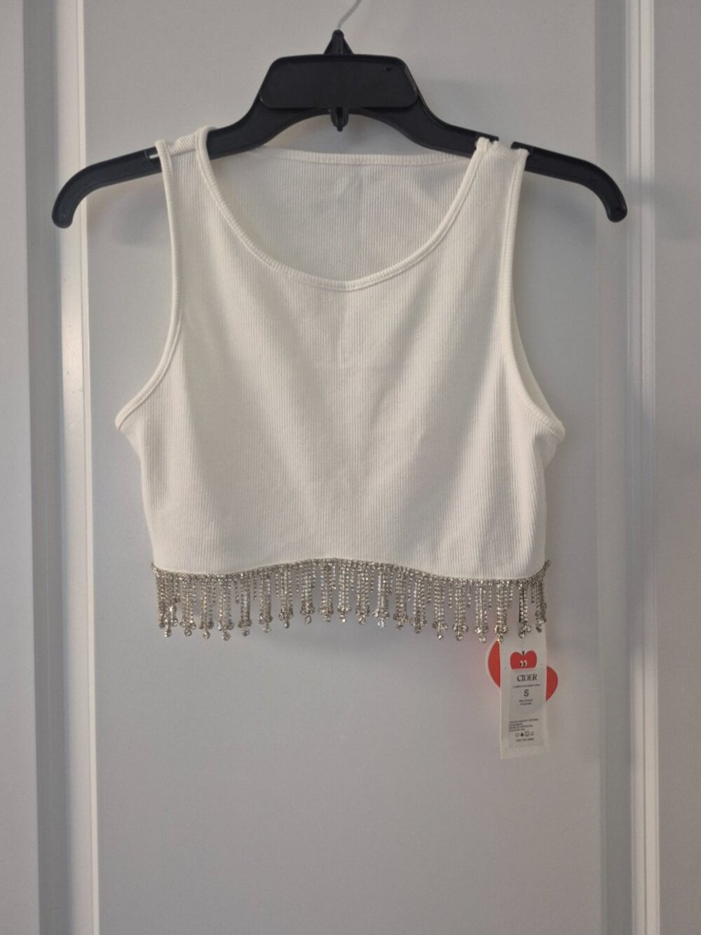 ADORABLE Cider Crop Top with Rhinestones - Picture 2 of 6